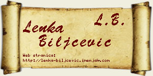 Lenka Biljčević vizit kartica